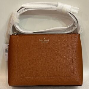 NWT Kate Spade Leila Medium Crossbody in Warm Gingerbread